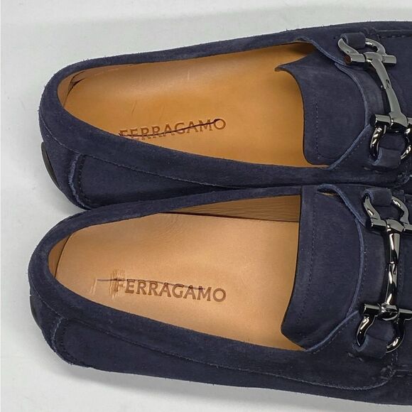 Ferragamo Parigi Gancini Suede Driving Loafer size 12 - Picture 7 of 12